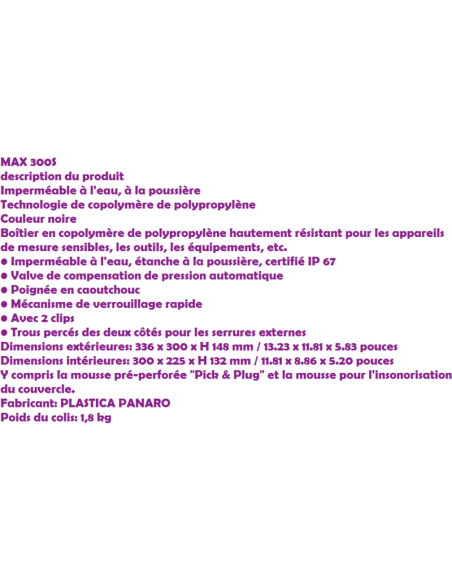 Panaro MALETA ESTANCA MAX300S