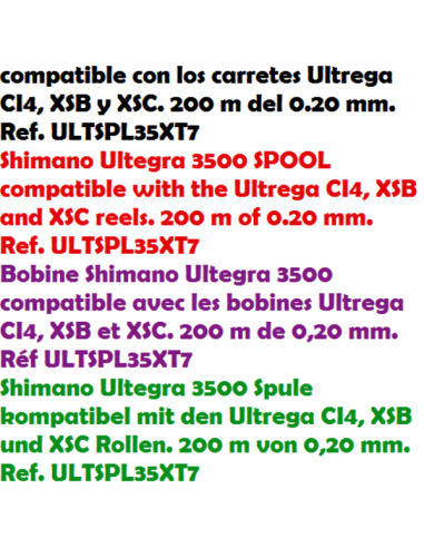spulen Shimano Ultegra 3500 Xsd Competition