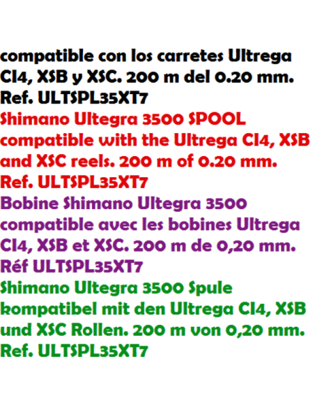 spulen Shimano Ultegra 3500 Xsd Competition