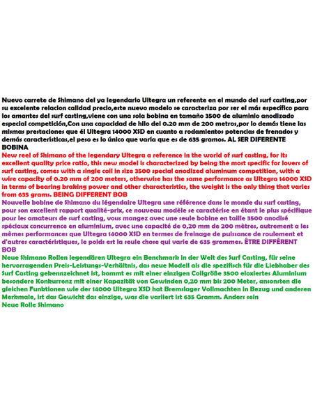 SHIMANO CARRET ULTEGRA XSD 3500 COMPETITION