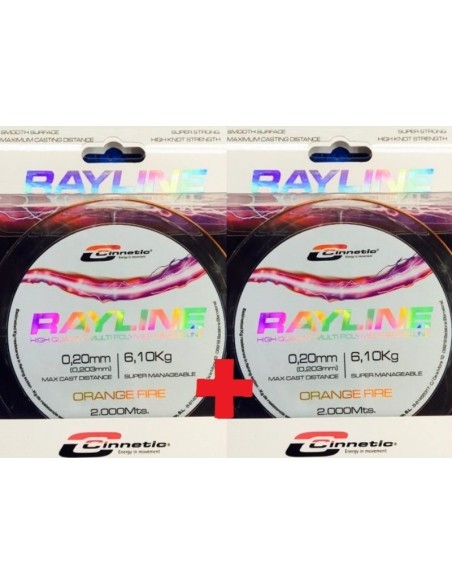 CINNETIC NYLON RAYLINE 2000M ORANGE FIRE