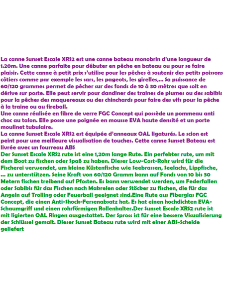 SUNSET CANNE ESCALE XRS2 120