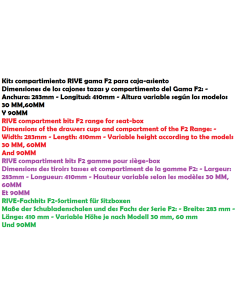 RIVE PER CASSETTO 30 F2 - KIT COMBINATO 2