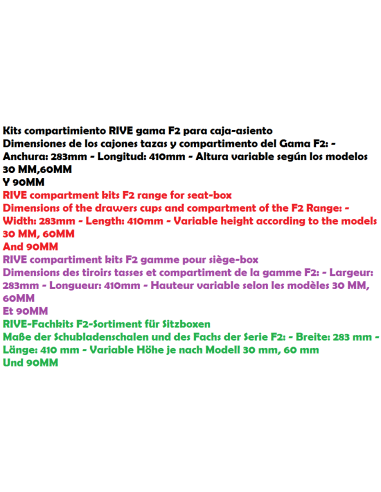 RIVE COMPARTIMENT 30 F2 - KIT DE COMBINATS