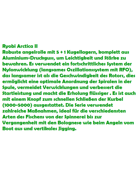 TUBERTINI RYOBI CARRET ARCTICA