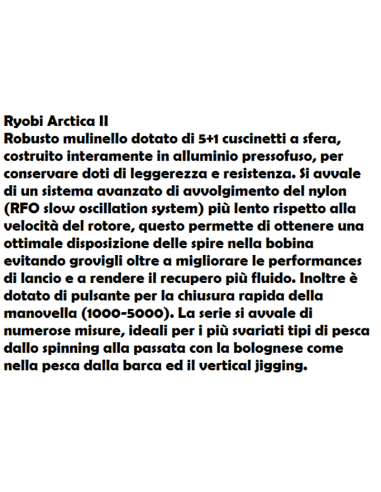 TUBERTINI RYOBI MULINELLO ARCTICA