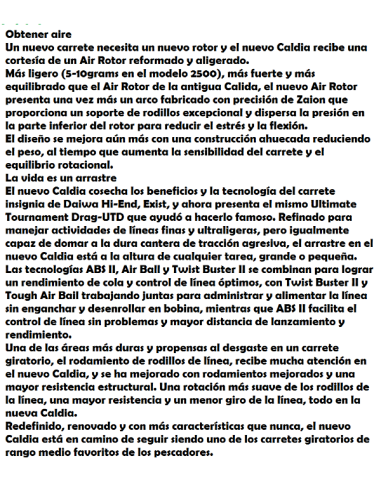 DAIWA CARRETE CALDIA BLUE