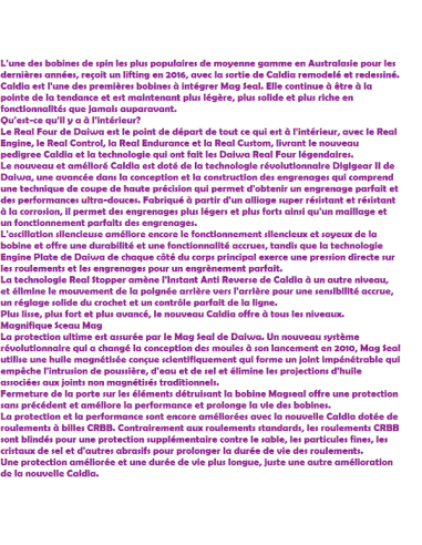 DAIWA CARRET CALDIA BLUE