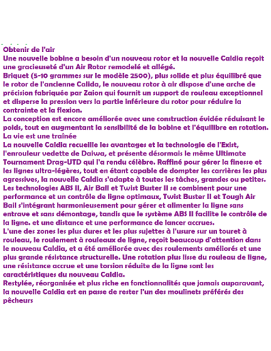 DAIWA CARRET CALDIA BLUE