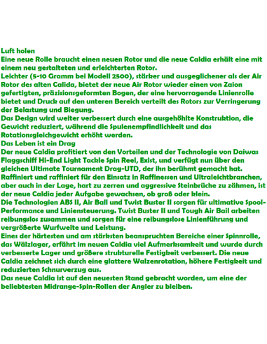 DAIWA CALDIA BLUE REEL