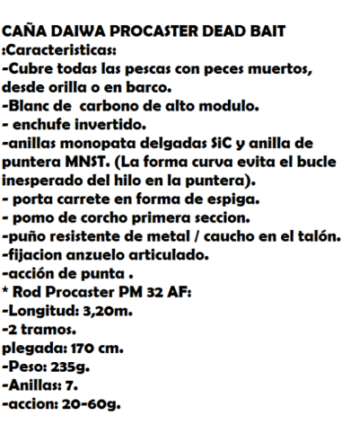 DAIWA CANNE PROCASTER POISSON MORT