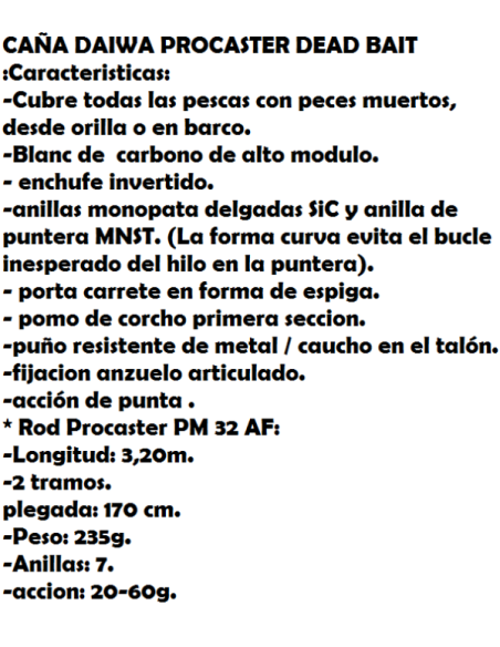 DAIWA CANNE PROCASTER POISSON MORT