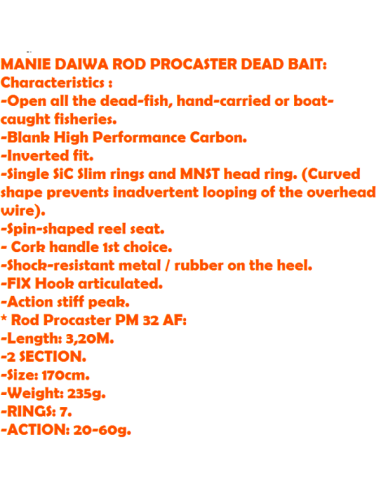 DAIWA CANNE PROCASTER POISSON MORT