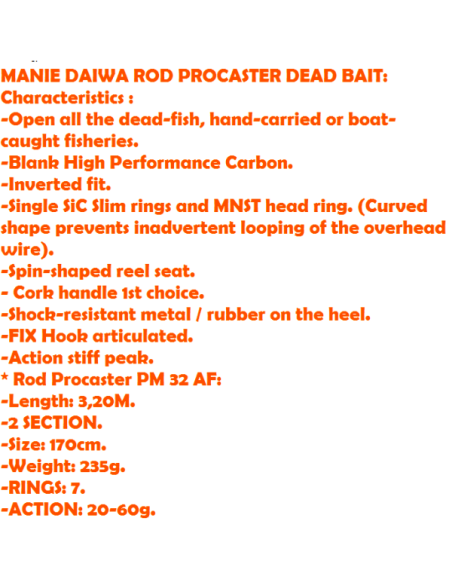 DAIWA CANNE PROCASTER POISSON MORT