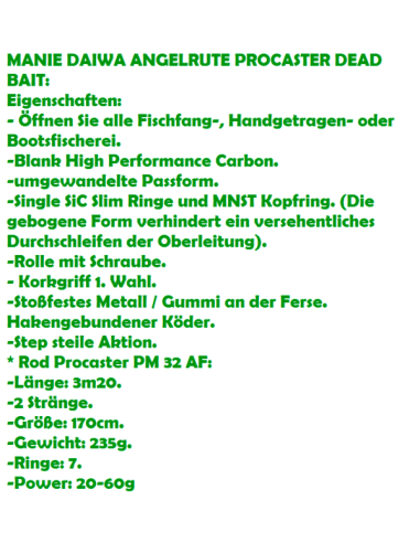 DAIWA CANNA PROCASTER DEAD BAIT