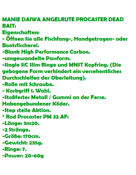 DAIWA PROCASTER ROD DEAD BAIT