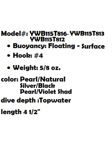 LIVETARJET Yearling Walking Bait LURE