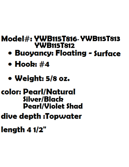 LIVETARJET LURE Yearling Walking Bait