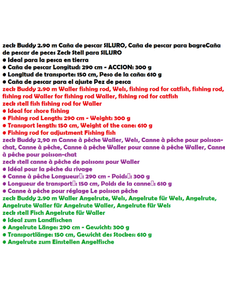 ZECK CAÑA BUDDY 2.90 M.