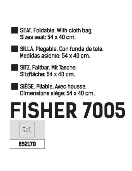 GRAUVELL CADEIRA DE PESCA FISHER 7005