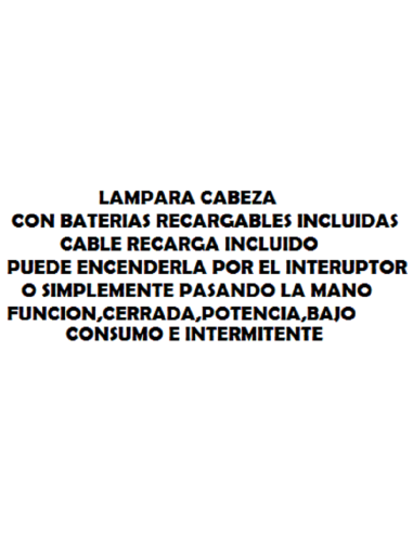 LAMPARA CABEZA USB 160 LUMES WATERPROOF