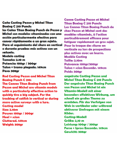 PEZON & MICHEL TITAN BOXING C210 PUNCH CASTING RUTE