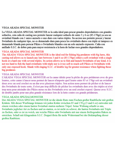 VEGA AKADA SPECIAL MONSTER CASTING RUTE