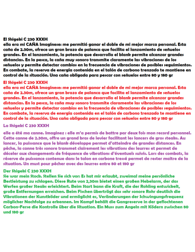 PEZON ET MICHEL GUNKI SHIGEKI C-230 XXXH CASTING RUTE