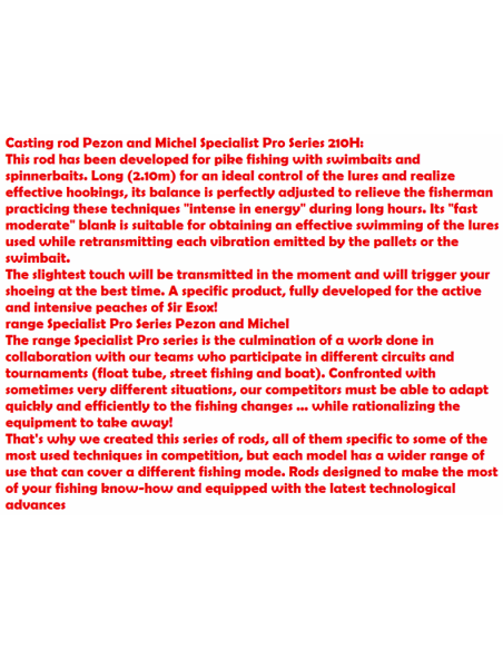 PEZON ET MICHEL CANNA CASTING SPECIALIST PRO-SERIES C 210 H