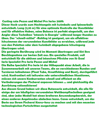 PEZON ET MICHEL SPECIALIST PRO-SERIES C 210 H CASTING RUTE