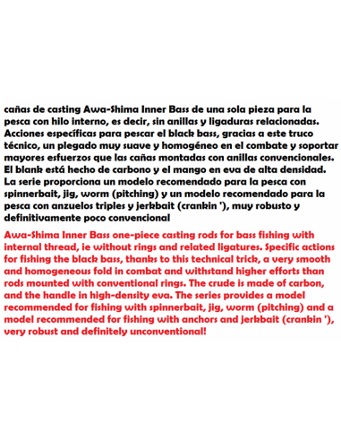 AWA-SHIMA  INNER BASS 6'6 INLINE CASTING RUTE