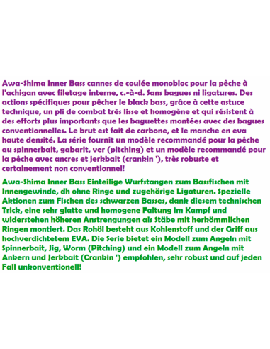 AWA-SHIMA CANNE CASTING INNER BASS 6'6 INLINE