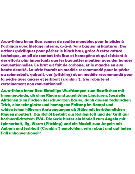 AWA-SHIMA CANYA CASTING INNER BASS 6'6 INLINE