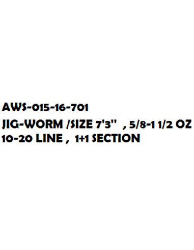 AWA-SHIMA BLACK-DOG JIG/WORM 7'3 CASTING ROD