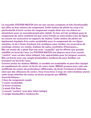 SENSAS STATION MATCH 244