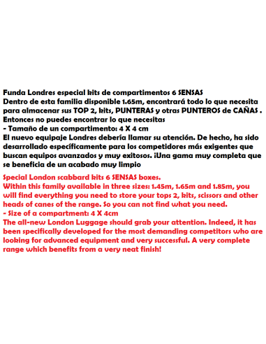 SENSAS FUNDA LONDON ESPECIAL KITS 6 DEPARTAMENTS 1.65m