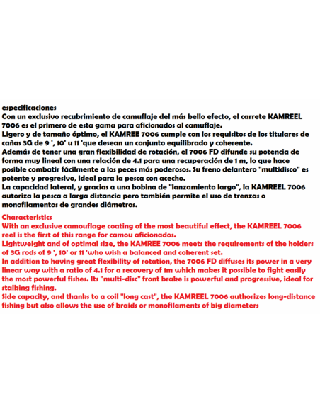 PROWESS CARRETE KAMREEL 7006 FD