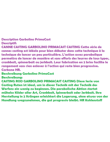 GARBOLINO CANYA PRIMACAST CASTING 1+1