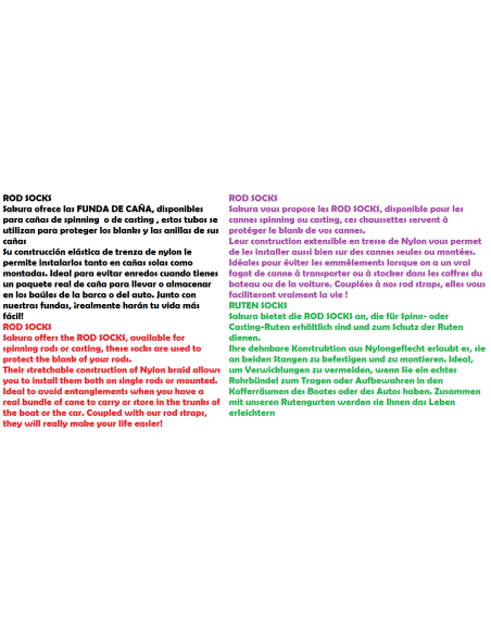 SAKURA ROD SOCKS TUBO DE MALLA PROTECTORA