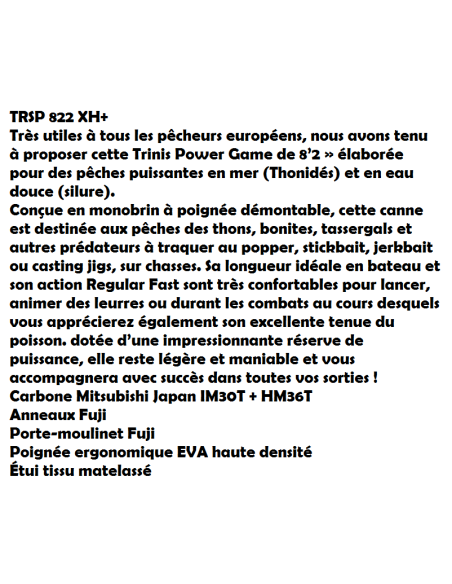 SAKURA CAÑA TRINIS POWER GAME SPIN TRSP 822 XH+