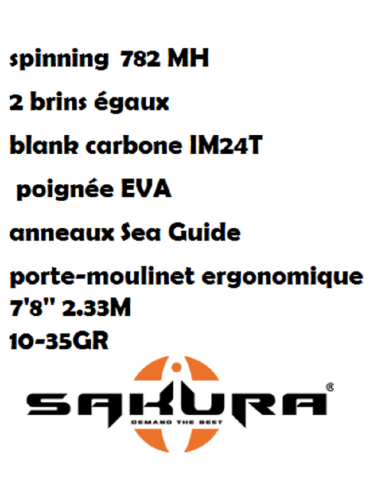 SAKURA SERENA SPINNING RUTE SES 782 MH 