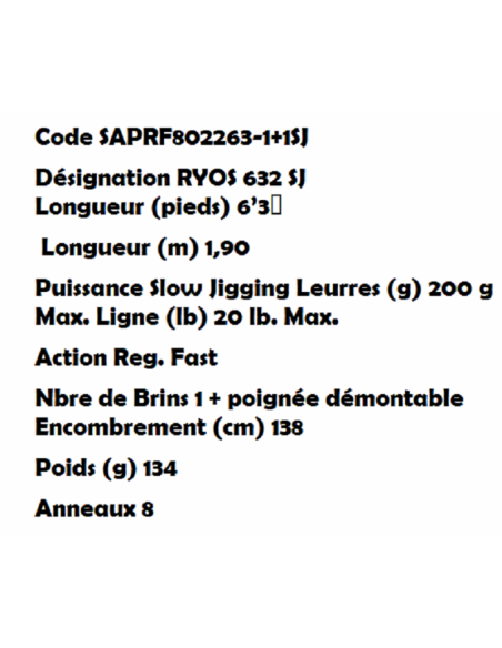 SAKURA CANNA RYOKAN SPINNING RYOS 632 SJ