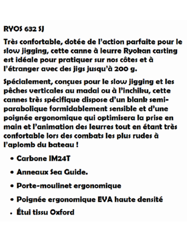 SAKURA RYOKAN SPINNING ROD RYOS 632 SJ