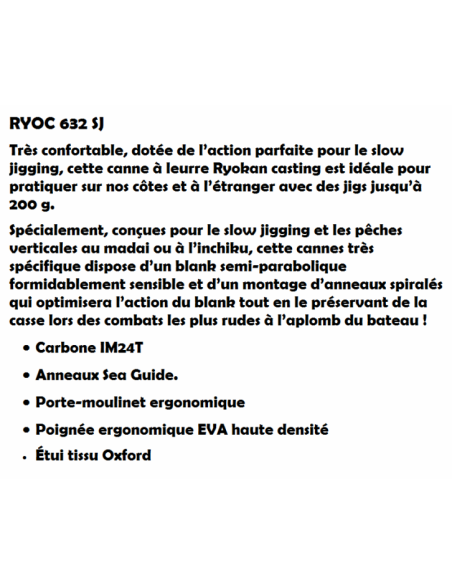 SAKURA RYOCAN CASTING ROD RYOC 632 SLOW JIGINNG 