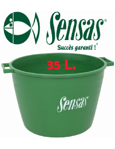 sensas strong groundbait bucket 2 handles 35 l.