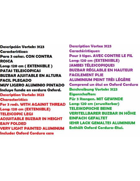 VORTEKS ROD POD 3123 ,  3 CANYES