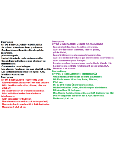 VORTEKS KIT  WIRELESS ALARME B2