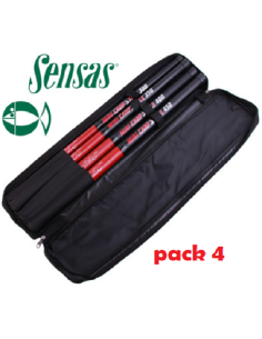 SENSAS PACK 4 CANAS MINI CARPE TELE