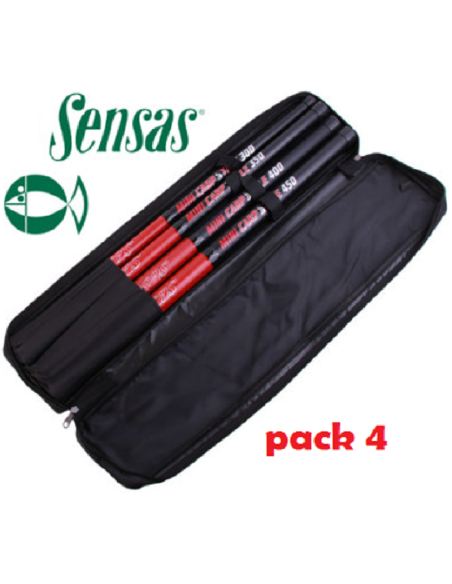 SENSAS PACK 4 CAÑES MINI CARPE TELE