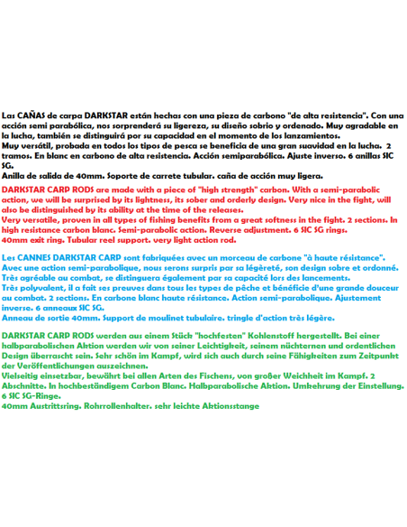 PROWESS DARKSTAR CARP ROD 13' 3.50LB
